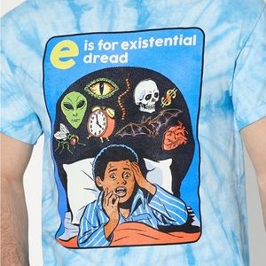 E is for Existential Dread T Shirt - Steven Rhodes